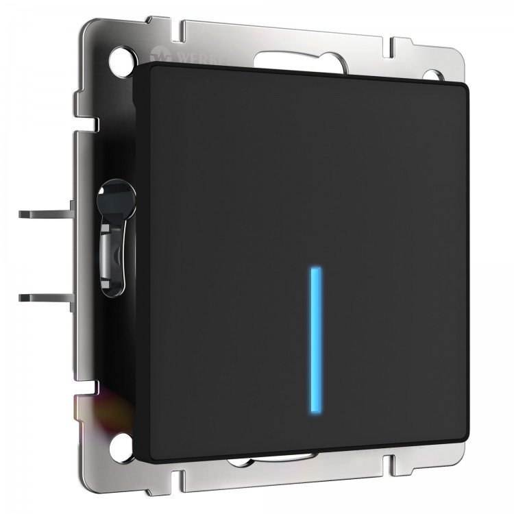 Werkel Сенсорный выключатель 1-кл. с подсветкой Черный матовый W4510108