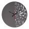 Часы настенные 39см, зеркало+матовое покрытие, открытая стрелка "Цветы" Рубин 4042-002Z