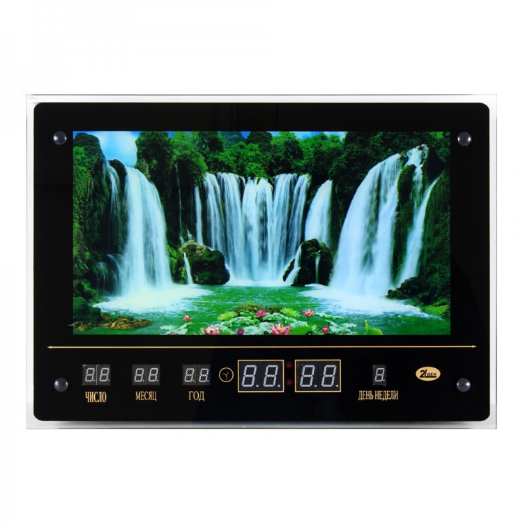 Картина "Лотосы у водопада" с подсветкой 32*45 3245DC-75
