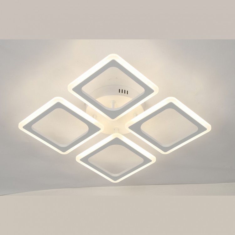 Настенно-потолочный светод. светильник MS 1095/4 Брион белый 96W 3000-6500K диммир. с ПДУ