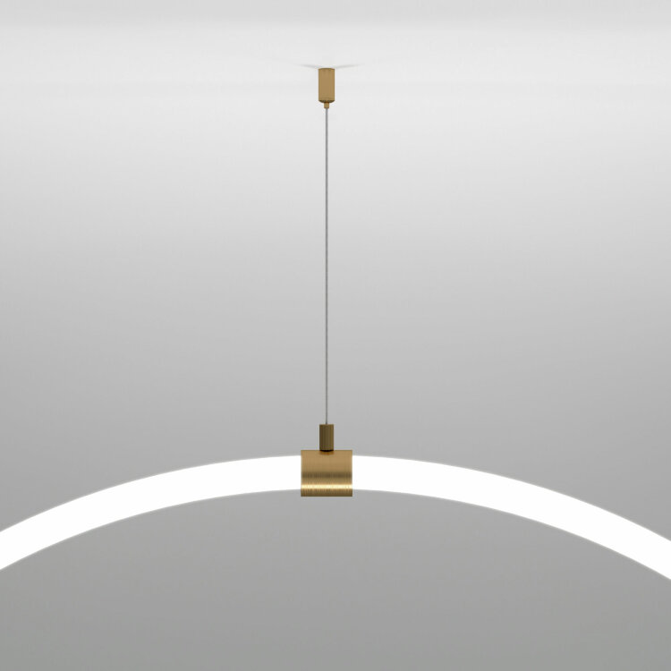 Подвесной трос для круглого гибкого неона Full light латунь (2м)