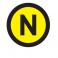 Наклейка "N" (d20mm 1шт)