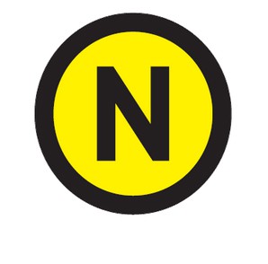Наклейка "N" (d20mm 1шт)