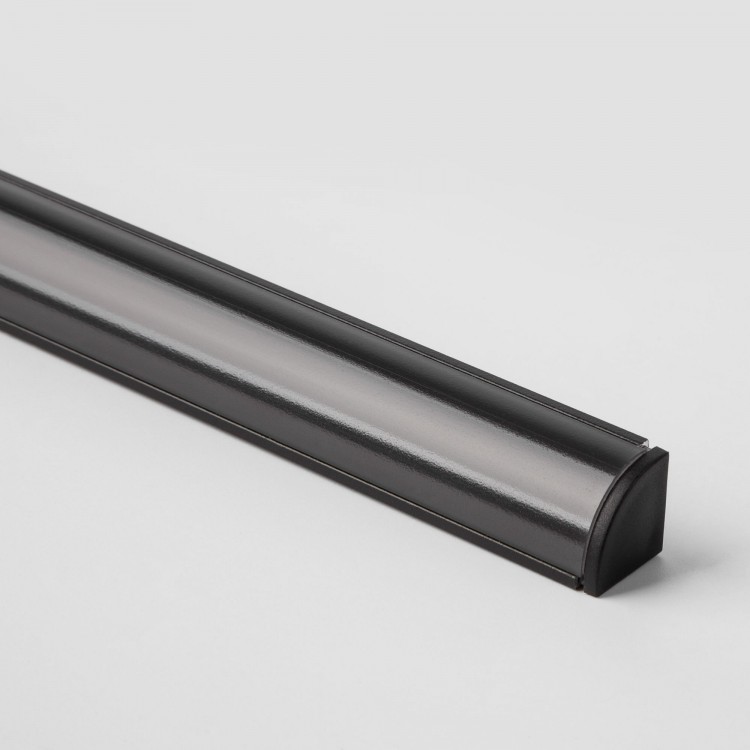Угловой алюминиевый профиль для светодиодной ленты черный/черный
