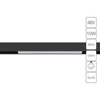 Светильник Arte Lamp LINEA A4662PL-1BK | 10W | 48V | 550Lm | Ra ≥90 | 4K