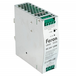 Трансформатор электронный на DIN-рейку 120W 24V 40*125.2*113.5мм IP20 52135