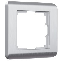 Рамка Werkel 1 пост W0012106 (WL12-Frame-01) серебряный рифленый