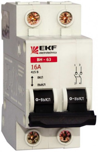 Автоматический выкл. EKF ВА-63 2Р 40А (С) 10кА