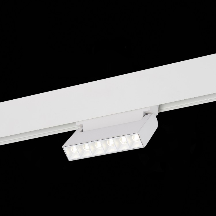 Магнитный трековый светильник белый ST-Luce LED 1*6W 3000K 532Lm ST364.536.06