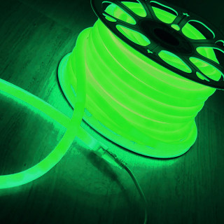 Гибкий NEON LS002 9.6W 120Led IP67 круглый, зеленый 100м.