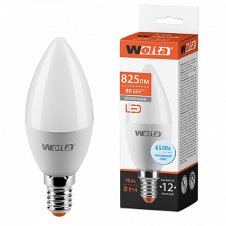 Лампа WOLTA Led 25WC 10W E14 6500K свеча (342)