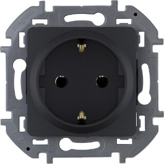 Legrand INSPIRIA Антрацит Розетка 2К+З  673723 ст.
