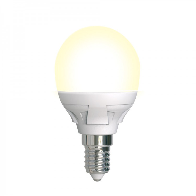 Лампа светодиодная  Uniel LED-G45 7W/3000K/E14/FR/DIM PLP01WH серия Яркая форма 