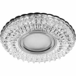 Светильник встраиваемый Feron CD937 15LED*2835 SMD 4000K, MR16 50W G5.3, прозрачный, хром