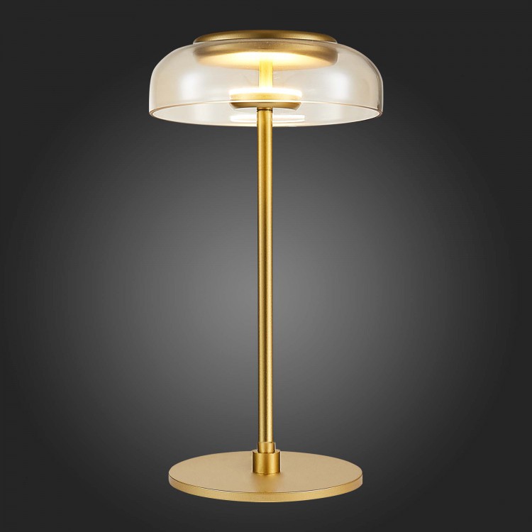 Настольная лампа ST-Luce Золотистый/Янтарный LED 1*7W 4000K SL6002.204.01
