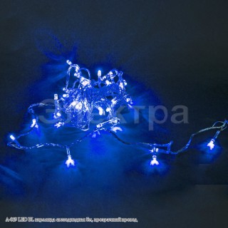 Гирлянда светодиодная 5м прозрачный  провод A-019 LED BL