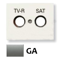 Накл. ABB TV-R-SAT роз. OLAS серый гранит 8450.1 GA