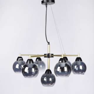 Люстра AURA  9426-7 BK+GD+GR