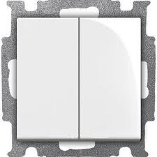 ABB Basic 55 Выключатель 2-кл. Альп. белый 2CKA001012A2141 (1012-0-2141)