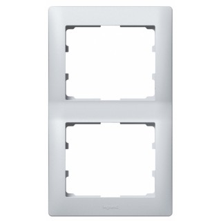 Legrand Galea Life Рамка 2-поста алюминий ,вертикальная 771306