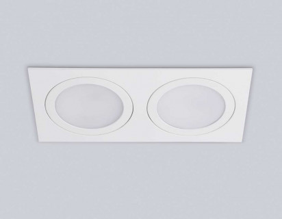 Светильник встраиваемый Ambrella TN6612/2 WH белый IP44 GX53/2 max 15W 215*110*24