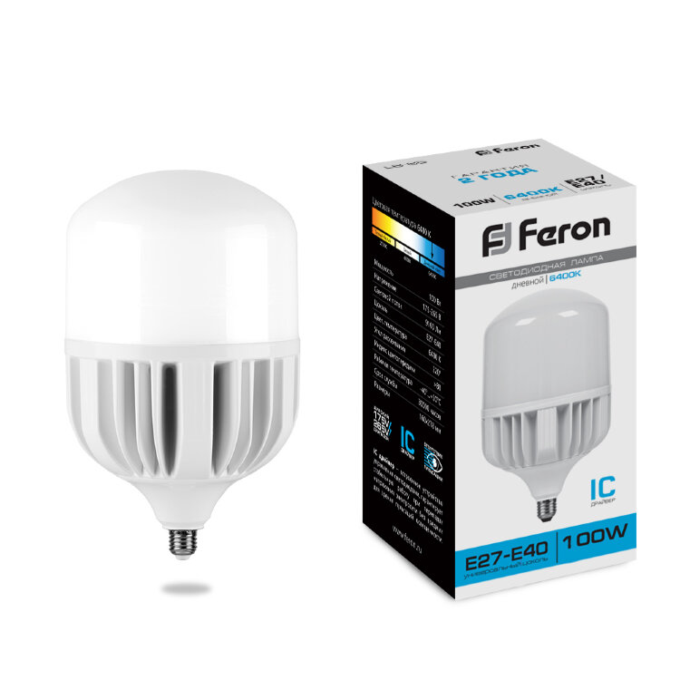 Лампа  FERON LB-65 LED 100W Е27/Е40 6400K