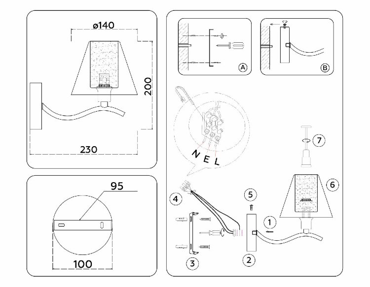 Бра Ambrella Light High Light Modern LH57095