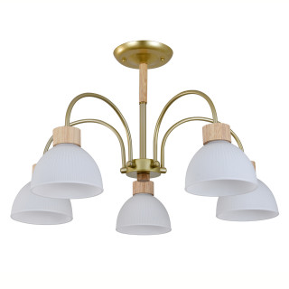 Люстра ESCADA  150005/5R E27*60W Gold/Wood ES0000061