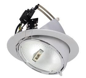 Светильник круг.под мет-гал.лампу  220V  MH111 70W  Rx7s  grey (h190/d235)