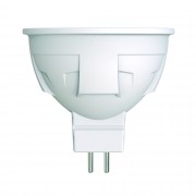 Лампа светодиодная  Uniel LED-JCDR 6W/WW/GU5.3/FR/DIM PLP01WH серия Яркая форма "JCDR" матовая
