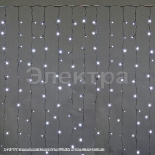 Занавес светодиодный 2*2м 300LED A-943 WT провод темно-зеленый