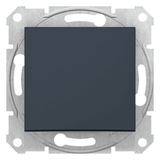SE Sedna Переключатель 1-клавишный 10A, 250В (сх.6) Графит