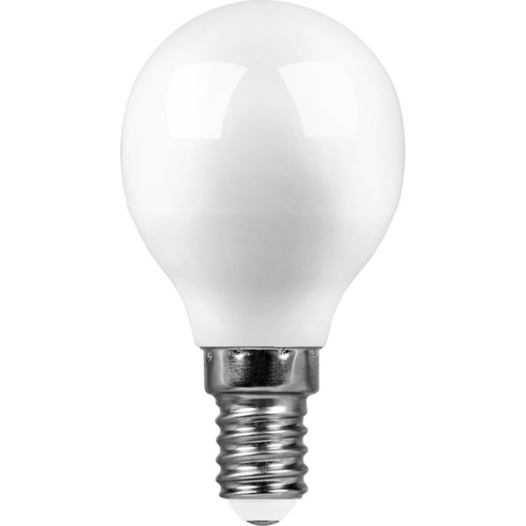 Лампа светодиодная, 7W 230V E14 2700K, G45,SBG4507 (067)