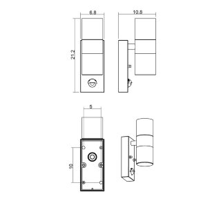 Уличный светильник ARTELAMP  A3322AL-2BK IP54