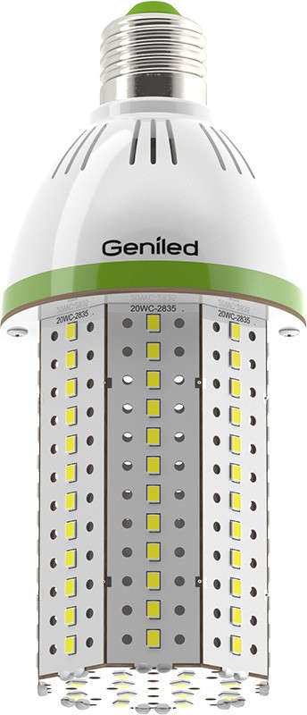 Светодиодная лампа Geniled СДЛ-КС 20W Е27 с переходником на E40 4700K