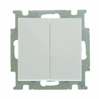 ABB Basic 55 Переключатель 2-кл. Альпийский белый 2CKA001012A2144 (1012-0-2144)