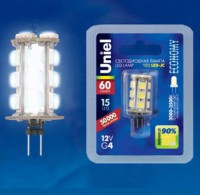 Лампа светодиодная  Uniel LED-JC-12/0.9W/NW/G4 65lm Corn