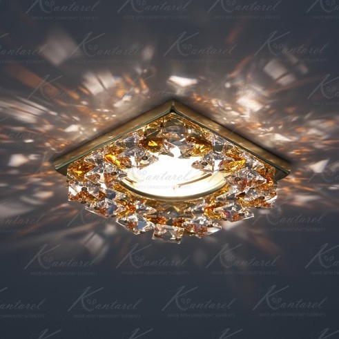 квадрат Palazzo Farnese золото crystal/topaz CD 054.3.1/7