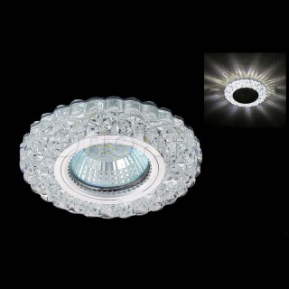 Светильник встраиваемый  SNEHA 51608-9.0-001MN MR16+LED3W WH 6500K