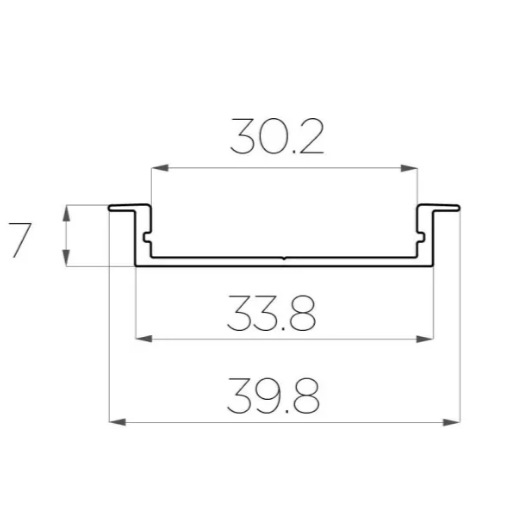 Профиль врезной алюминиевый LC-LPV-0740-2 Anod