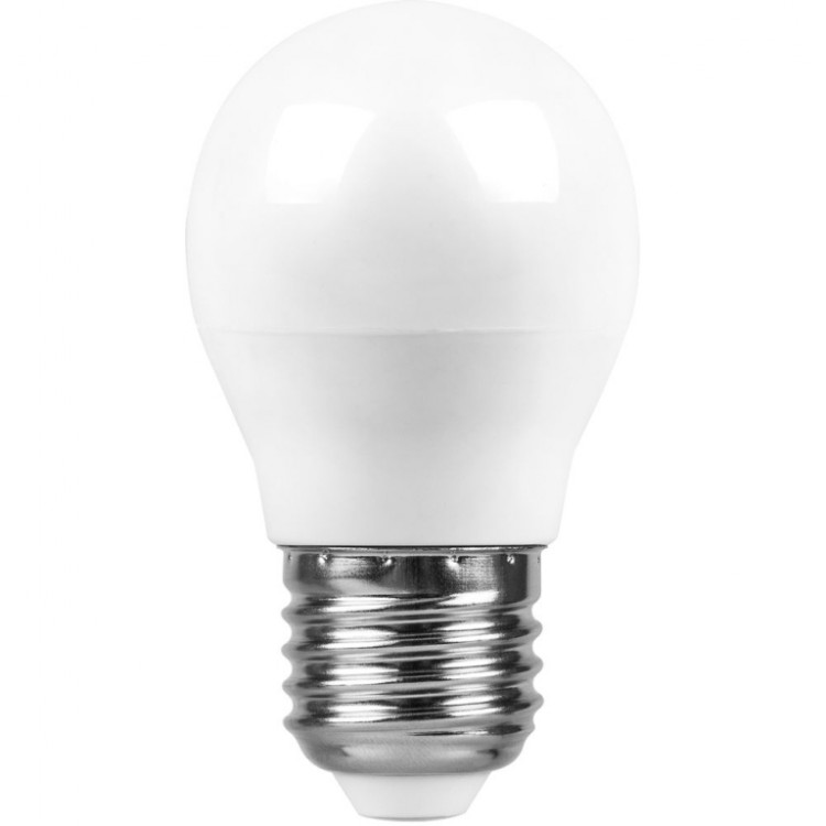 Лампа светодиодная, 7W 230V E27 4000K, G45,SBG4507 (073)
