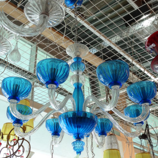 Люстра  XH-MD5096-8  clear+light blue