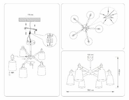 Люстра на штанге Ambrella Light Loft TR82208