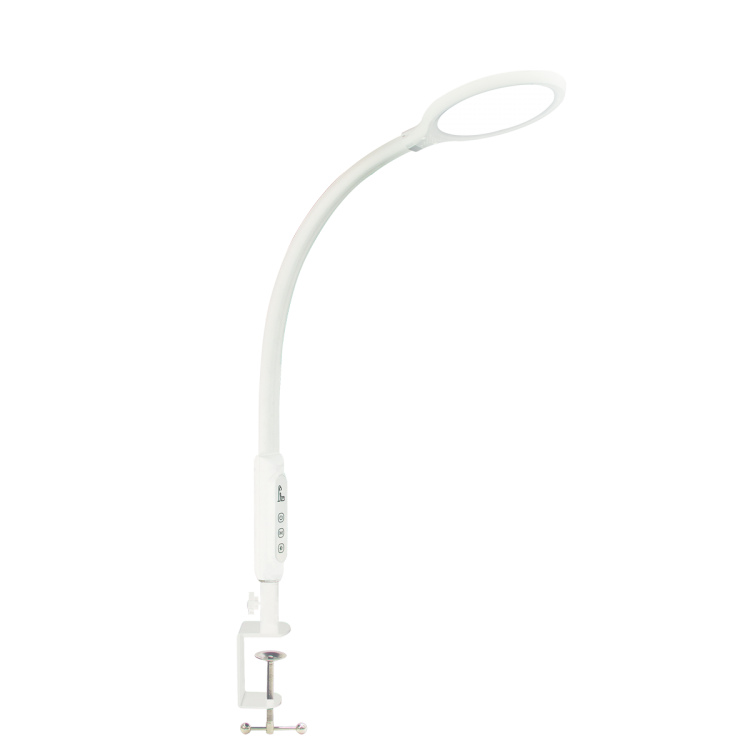 Наст. лампа TL-410 (W, белый, светодиод.светильник на струбцине, 18Вт)