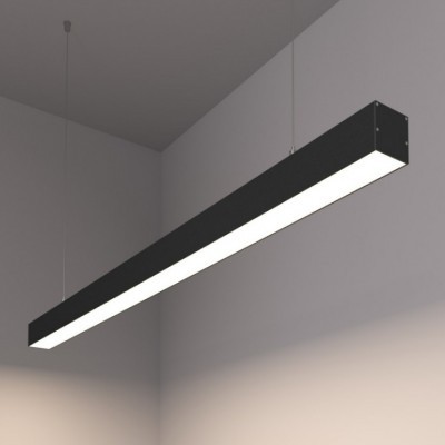LUMAFOR Настенно-потолочный светодиодный светильник черный 90W 50*50*2190mm  4000K