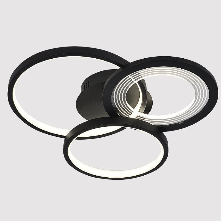 Люстра Linvel MS 1151 Чива 96W черный  3000-6000К диммир. с ПДУ