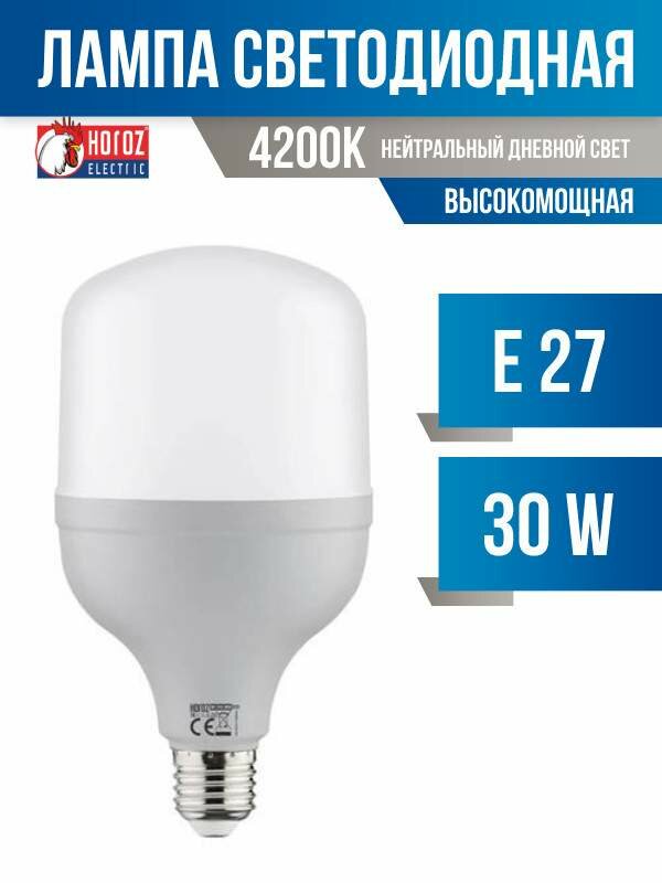 Светодиод. лампа 30W 4200K E27
