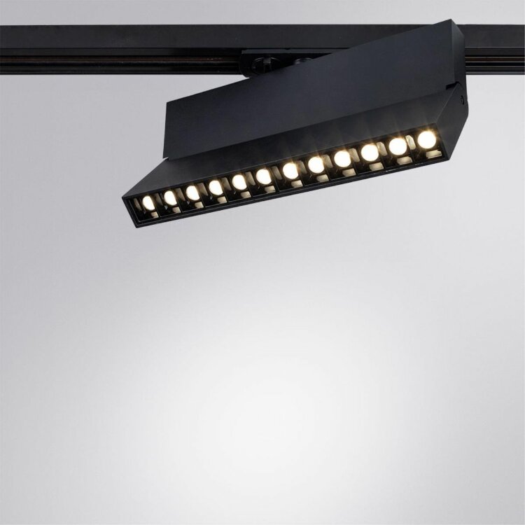 Трековый светильник Arte Lamp A4573PL-1BK 12W 3K