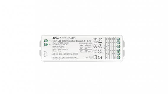 Контроллер для св. ленты Zigbee 5 в 1 +Алиса(монохромный,MIX, CCT, RGB/RGBW, RGB+CCT), 16A 12/48В  Quick control