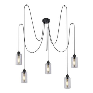 Подвес AURA  S7159-5 E14 BK
